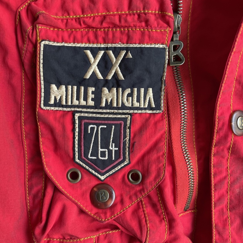 Vintage Bogner Mille Miglia 264 Jacket Mens Large Red Ski Racing Car Bomber - Picture 4 of 15
